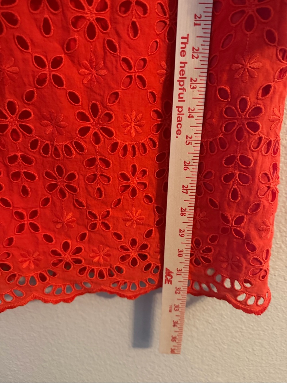 J. Crew Orange Eyelet Bell-Sleeve Shift Dress Size 2P - Picture 9 of 12